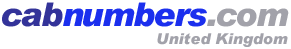cabnumbers.com the United Kingdom logo